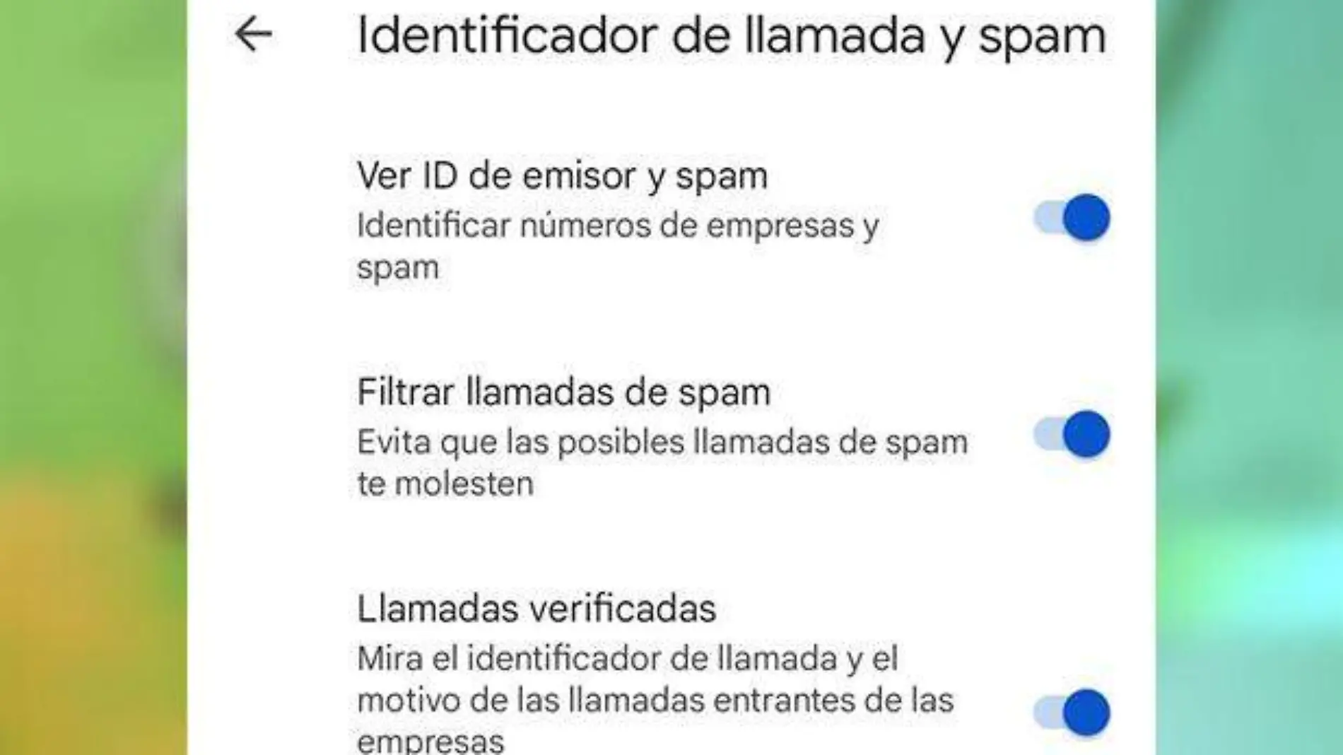 Identificados de spam